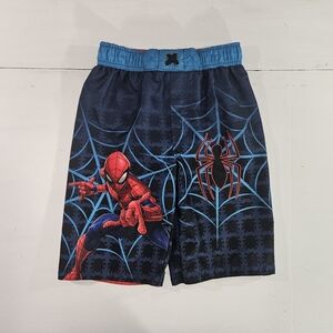 Marvel Spiderman swim trunks boys size large